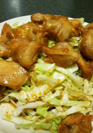 たっぷりキャベツと照り焼きチキン-レシピのメイン写真