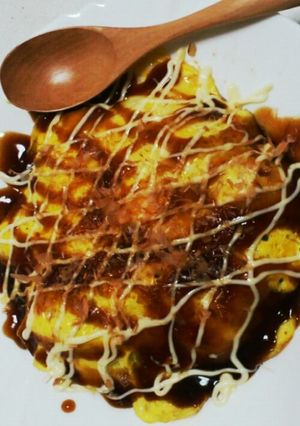お好み焼風オムライス～お店の味再現！～-レシピのメイン写真