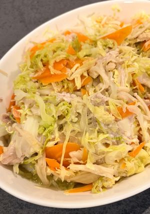簡単ヘルシーキャベツと豚肉のレンチン蒸し-レシピのメイン写真