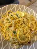 ツナとたまねぎのレモンペペロンチーノ🍋🍝