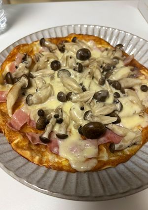 しめじとベーコンのピザ風-レシピのメイン写真