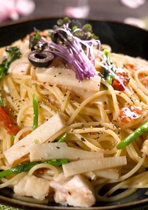 タケノコの春パスタ【食遺産】-レシピのメイン写真