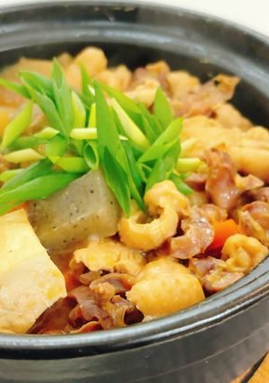 鶏モツと根菜の味噌煮込み-レシピのメイン写真