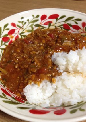 野菜たっぷり！トマトとひき肉のカレー！-レシピのメイン写真