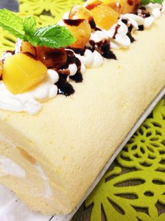 ♪しっとりふわふわロールケーキ♪-レシピのメイン写真