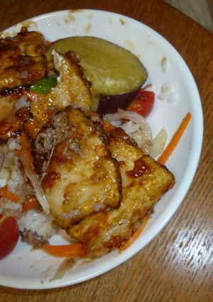 ウナギのたれリメイク、豆腐丼-レシピのメイン写真