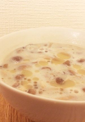 長芋たっぷり豆乳スープ しめじ入り-レシピのメイン写真