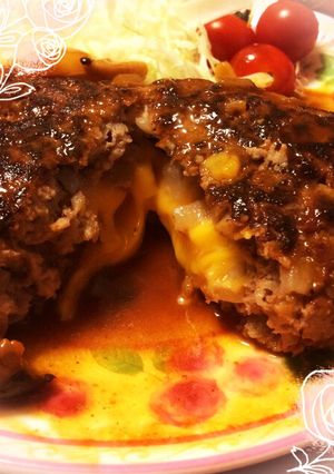 チーズinハンバーグ-レシピのメイン写真