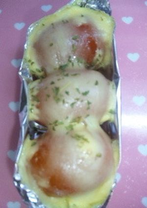 お弁当にプチトマトのチーズ焼き-レシピのメイン写真