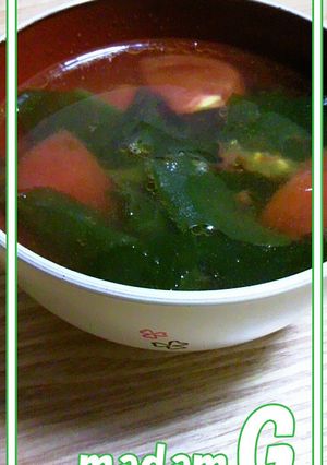 ●あら美味しい☆トマト入りワカメスープ●-レシピのメイン写真