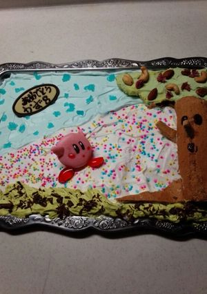 星のカービーbirthdayケーキ-レシピのメイン写真