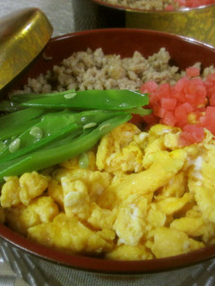 我が家の鶏そぼろ4色飯-レシピのメイン写真