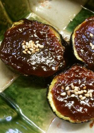 ひとくちサイズの茄子の田楽！-レシピのメイン写真