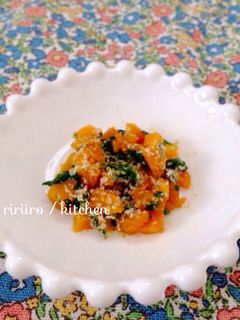 離乳食中期〜♡南瓜とほうれん草のごま和え-レシピのメイン写真