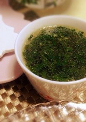 滋養強壮！モロヘイヤの塩麹スープ-レシピのメイン写真