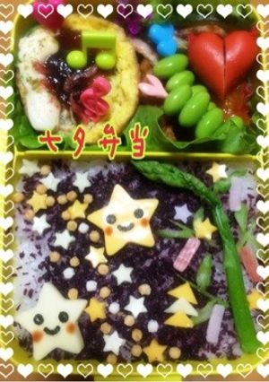 簡単！七夕☆天の川☆短冊・キャラ弁-レシピのメイン写真