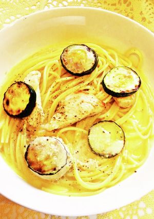 ☺鶏とズッキーニのレモンクリームパスタ☺-レシピのメイン写真