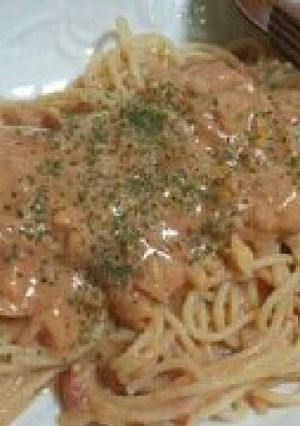 ウニとトマトクリームのパスタ-レシピのメイン写真