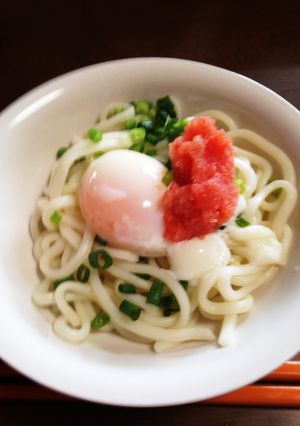 簡単すぎる!!冷やし明太温玉うどん-レシピのメイン写真