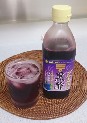 超美味～ブルーベリー黒酢の炭酸割り♪-レシピのメイン写真