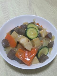 ズッキーニと鶏肉の味噌炒め-レシピのメイン写真