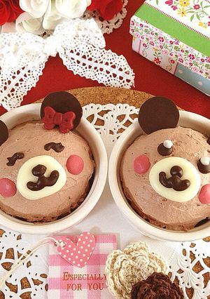 デコるだけの簡単♪くまさんカップケーキ-レシピのメイン写真