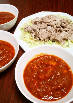 トマトだれの豚しゃぶ-レシピのメイン写真