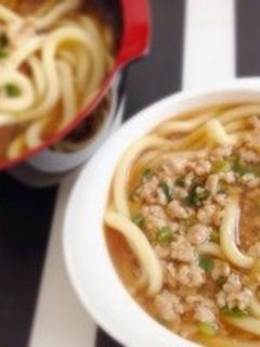 鶏そぼろの余りであんかけうどん!離乳食に-レシピのメイン写真