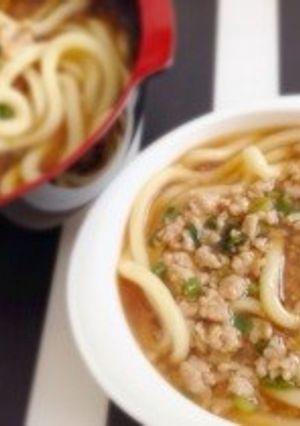 鶏そぼろの余りであんかけうどん！離乳食に-レシピのメイン写真