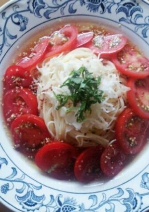 ランチにお手軽冷製パスタ♪-レシピのメイン写真