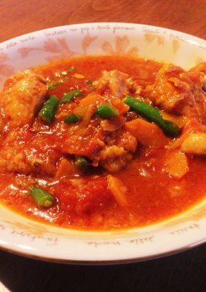圧力鍋で簡単!手羽元のトマト煮込み-レシピのメイン写真