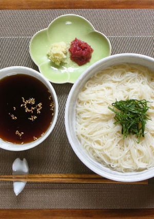 口あたりさっぱり夏のおもてなし梅じそ素麺-レシピのメイン写真