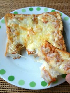 朝食おやつに☆チーズ蜂蜜きなこトースト★-レシピのメイン写真
