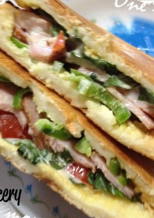 超厚切りパンでホットサンドイッチ-レシピのメイン写真