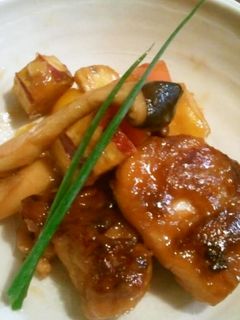 ごはんがススム!鶏と根菜の甘酢炒め-レシピのメイン写真