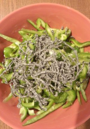 切って和えるだけ！？ピーマンの塩昆布和え-レシピのメイン写真