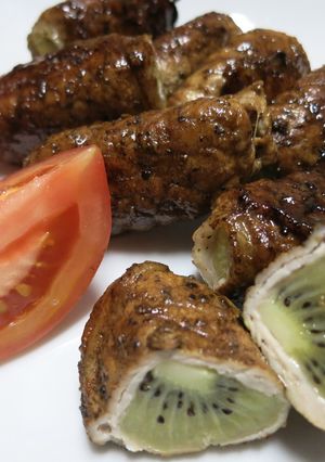 NZ産キウイの豚肉巻き-レシピのメイン写真