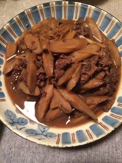 新ごぼうと牛肉の甘辛煮♪-レシピのメイン写真