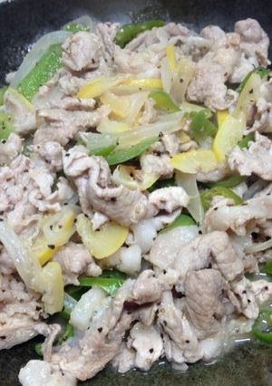 さっぱり簡単☆豚肉の塩レモン炒め♪-レシピのメイン写真
