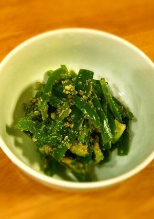 食事療法♥簡単ピーマンのポン酢ごまあえ-レシピのメイン写真