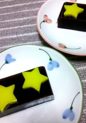 七夕和菓子♪お星様の水ようかん☆-レシピのメイン写真