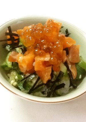 ＊いくらとサーモンのさっぱり親子丼＊-レシピのメイン写真