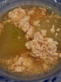夏にピッタリ!冬瓜の鶏そぼろあんかけ♪-レシピのメイン写真