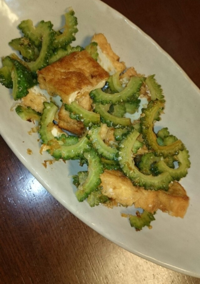 ゴーヤと厚揚げのマヨ炒め-レシピのメイン写真