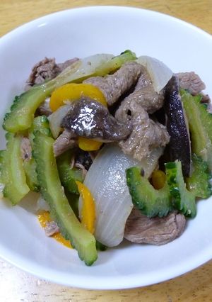 牛肉＆ゴーヤの甘辛炒め-レシピのメイン写真