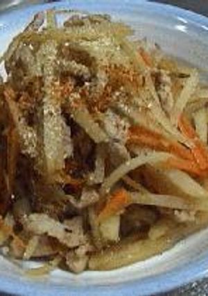 ジャガイモと豚肉のキンピラ-レシピのメイン写真