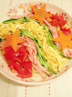 ☆七夕☆天の川☆冷やし中華-レシピのメイン写真