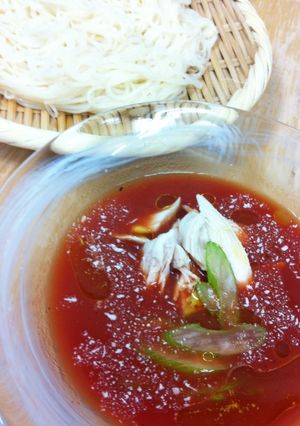 トマトジュースで！イタリアン素麺-レシピのメイン写真