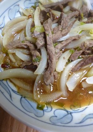 カロリー控えめ・牛肉と玉ねぎの中華炒め風-レシピのメイン写真