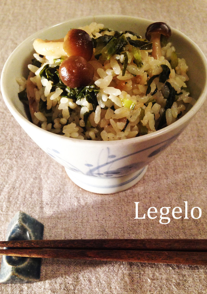 わさび＆小松菜＆しめじ☆簡単炊き込みご飯-レシピのメイン写真